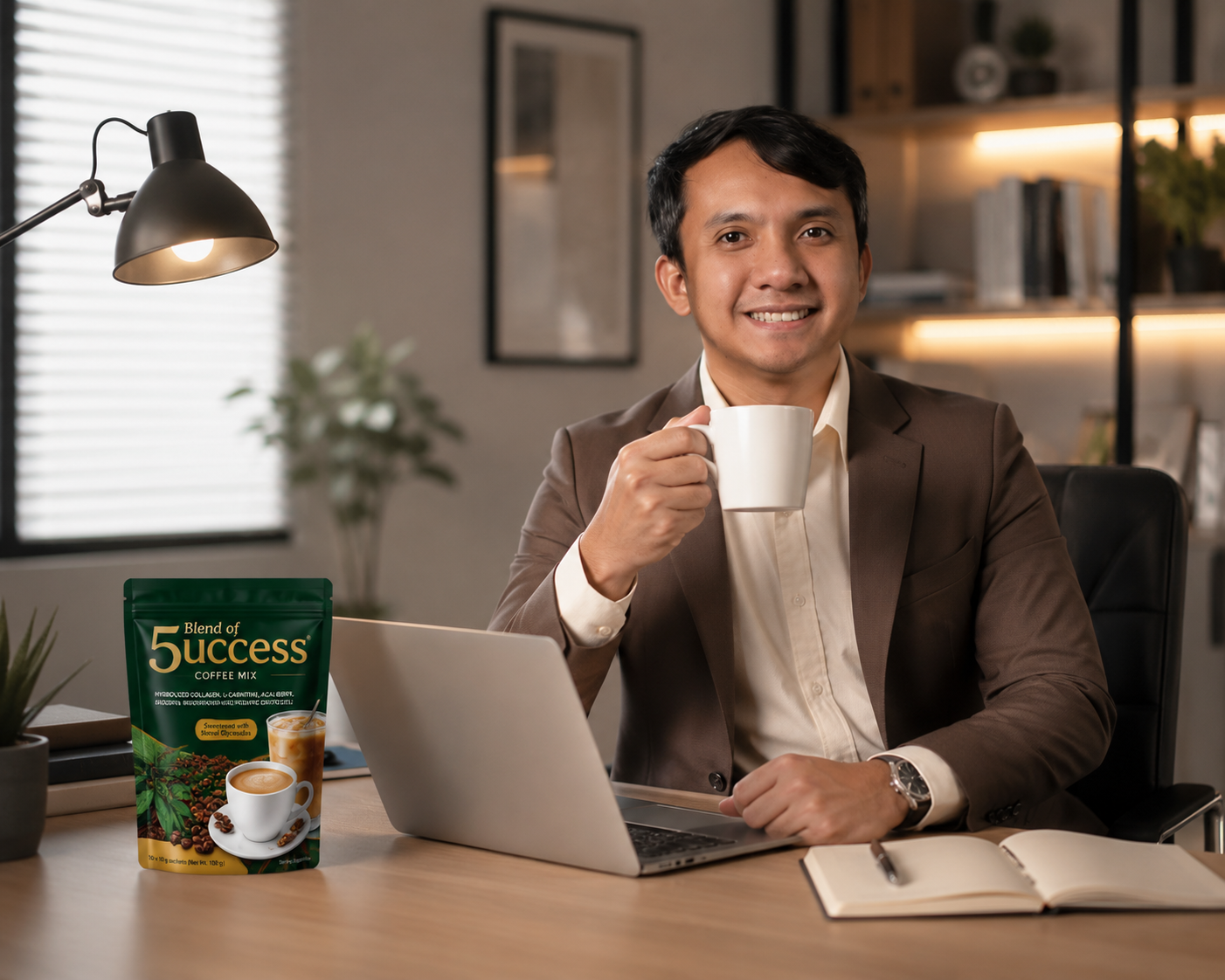 Premium Blend of 5UCCESS coffee for a productive professional routine