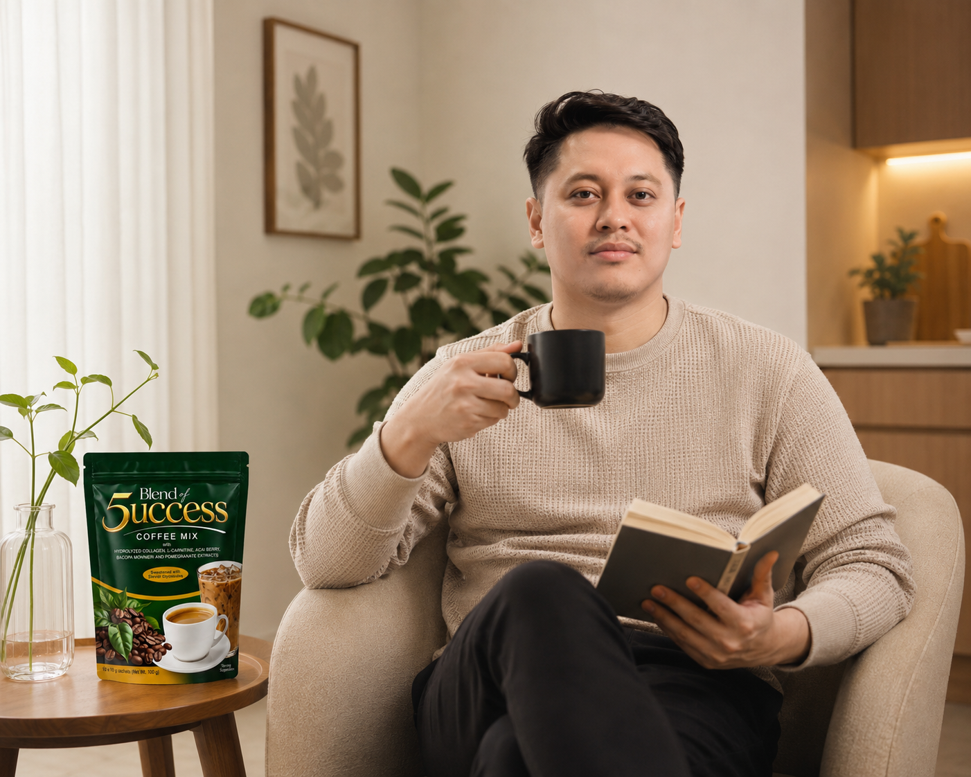 Blend of 5UCCESS coffee prepared for an everyday coffee ritual