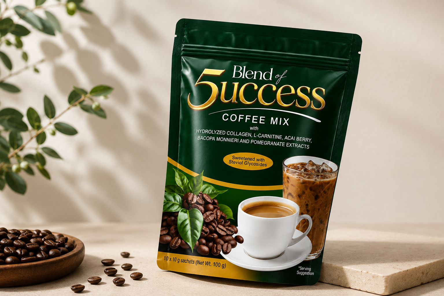 Blend of 5UCCESS Coffee Mix pouch